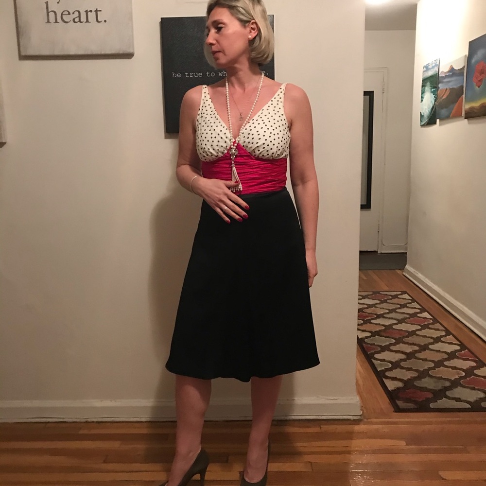 Party summer silk dress - Picture 2 of 4